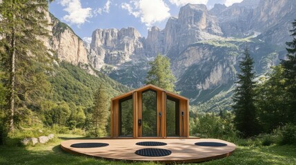 Modern Solar Charging Station in Scenic Countryside