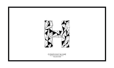 Alphabet letters H or HH logo vector icon