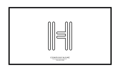 Alphabet letters H or HH logo vector icon