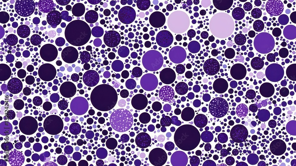 Aufkleber abstract purple and white circle pattern background texture seamless design for print