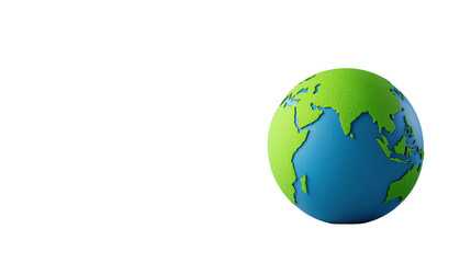 Fototapeta premium Detailed 3D digital of the planet Earth globe showing the international continents oceans and geographical features This striking image can be used in a variety of contexts such as business