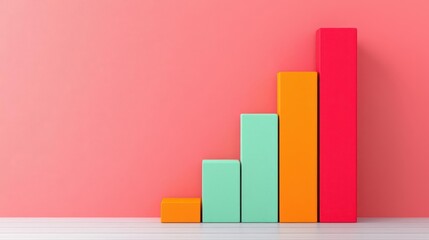 Abstract geometric structure forming a career growth bar chart, clean and minimal