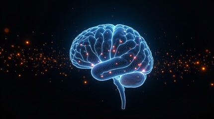 Artificial Intelligence Brain – Neural Network, Machine Learning, Digital Technology, Brain Science, Data Processing |  High Resolution 300 DPI image