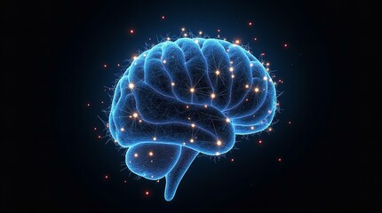 Artificial Intelligence Brain – Neural Network, Machine Learning, Digital Technology, Brain Science, Data Processing |  High Resolution 300 DPI image