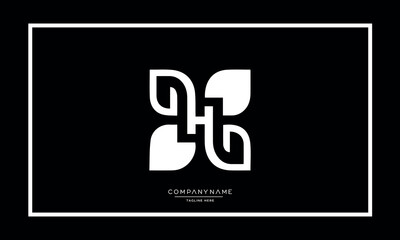 Alphabet letters H or HH logo vector icon