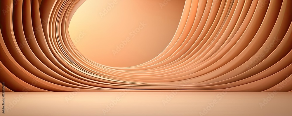 Poster geometric shapes illustration abstract background concept. abstract curved lines form a warm, inviti