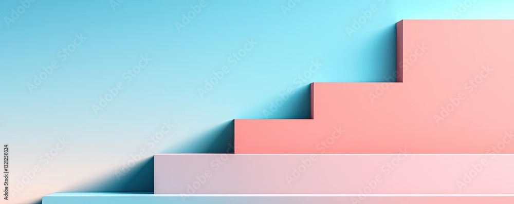 Poster geometric shapes illustration abstract background concept. abstract geometric shapes with soft gradi