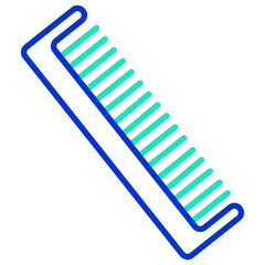 Comb outline dual color icon