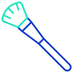 Flat Brush outline dual color icon