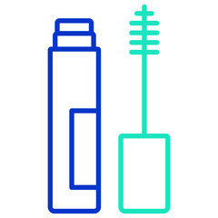 Mascara outline dual color icon