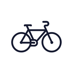 Fototapeta premium Bicycle icon with simple design in bold outline showcasing a two-wheeled vehicle