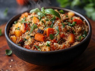 Delicious Quinoa Salad Bowl: A Healthy, Vegetarian, and Easy Recipe with Vibrant Vegetables and Fresh Herbs