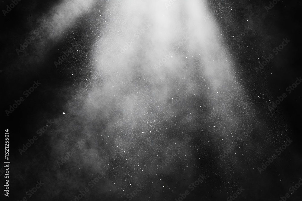 Aufkleber grayscale image of light source and suspended particles