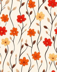 Delicate wildflowers in a scattered arrangement creating a natural and beautiful floral display of color and variety