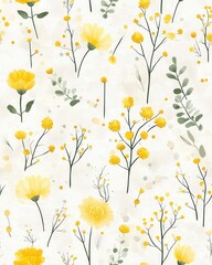 Beautiful goldenrod blossoms glowing in soft sunshine creating a vibrant yellow flower pattern in nature