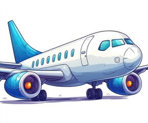 A cute cartoon airplane