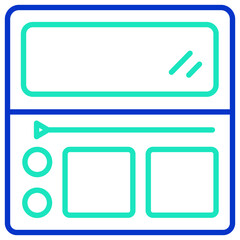 Obraz premium Blush Palette outline dual color icon