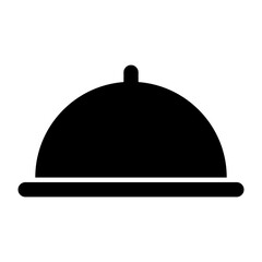 Food cover icon. Tableware vector icon