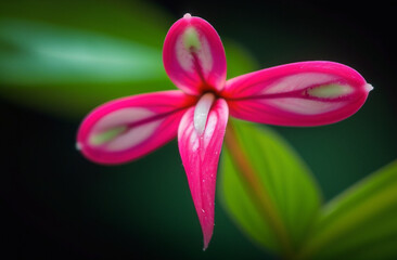 Vibrant pink flower blooming nature garden close-up photography tropical environment macro view botanical beauty