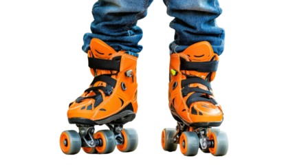 Thrilling roller skating scene captured on a vibrant urban pavement showcasing the dynamic and energetic nature of this extreme sport  The image depicts a person in motion