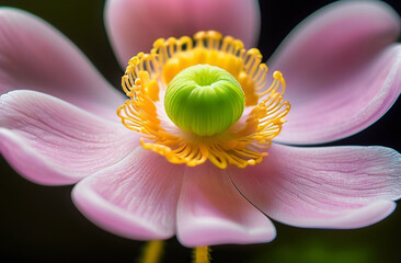 Vibrant flower blooming in nature close-up photography macro view colorful environment botanical concept