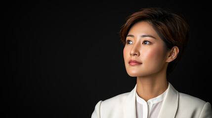 Asian model musician performing on stage with confidence