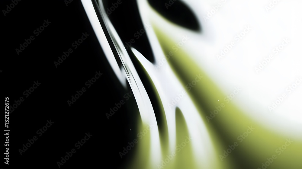 Poster abstract flowing light and color forms creating a dynamic composition