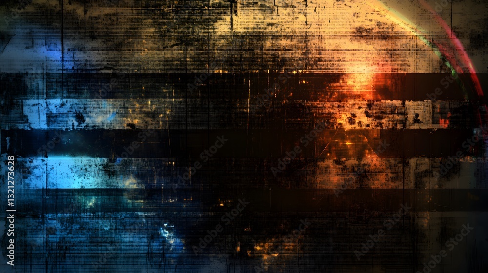 Poster abstract background displaying contrasting colors and grunge textures