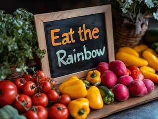 Colorful Fresh Produce: Organic Vegetables and Fruits for Healthy Eating and Plant-Based Nutrition