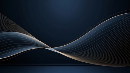 Gold and navy blue waves abstract.Abstract blue luxury wave background.Website banner, header, footer 2025.