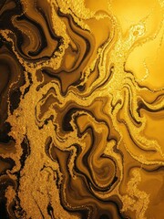 Swirling gold glitter in rich abstract alcohol ink, luxurious backdrop, brown,shimmer,background