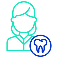 Man User outline dual color icon