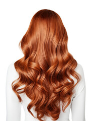 Naklejka premium Woman with long, wavy red hair