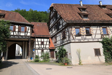 Blick in die Altstadt von Blaubeuren in Baden-Württemberg	