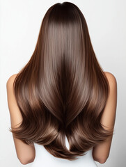 Fototapeta premium Woman with long, straight brown hair