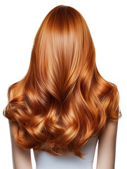 Naklejka premium Woman with long, wavy red hair