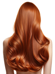 Fototapeta premium Woman with long, wavy red hair