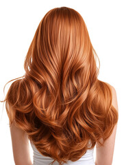 Naklejka premium Woman with long, wavy red hair