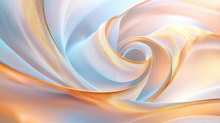 Naklejka premium Abstract art background concept. Abstract swirl of soft blue and orange fabric creating a calming visual effect.