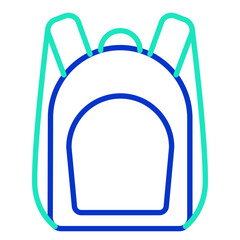 student bag outline dual color icon