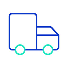 Water Truck outline dual color icon