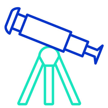 recommend clip art: telescope outline dual color icon