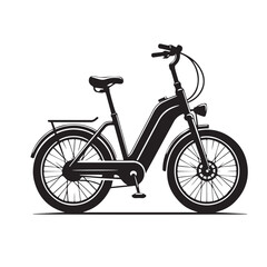 Fototapeta premium Electric bicycle vector design. Bicycle vector silhouette.
