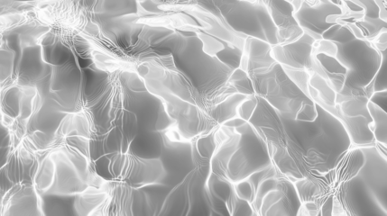 Realistic water surface overlay. Transparent background with detailed ripples and caustic light effects on a water surface. PNG file.