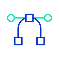 Shape tool outline dual color icon