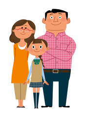 中高生の子供を持つ夫婦