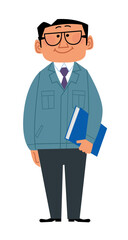 作業服の中年男性