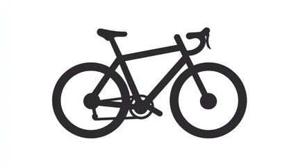 Bicycle Silhouette Illustrating a Modern Design Suitable for Graphics or Branding Purposes