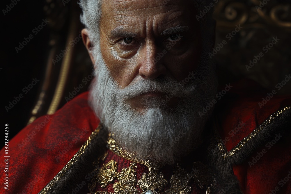 Poster close-up portrait of a man with a beard