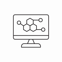 Molecular structure computer icon vector sign